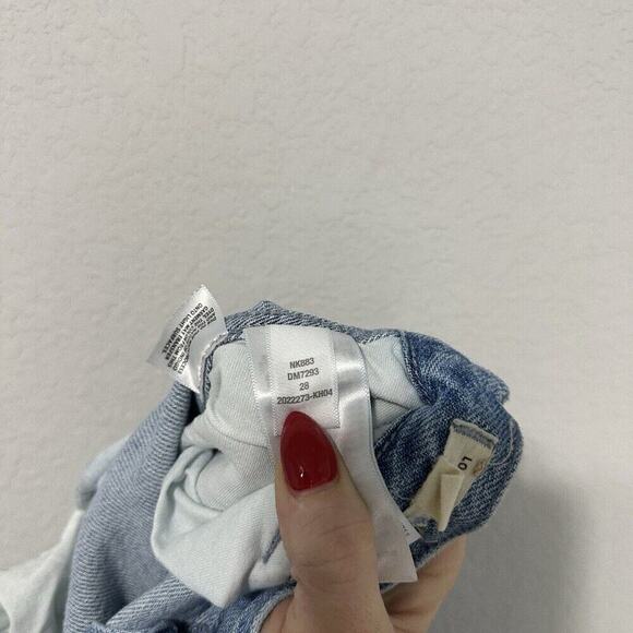 Madewell‎ Low Rise Straight Cargo Blue Jeans Coleman Wash Womens Size 28 Pockets - Picture 13 of 13